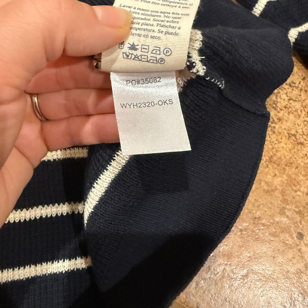 NWT Faherty Throwback Waffle Crewneck Oakland Stripe XL Casual Preppy Staple - Picture 9 of 9